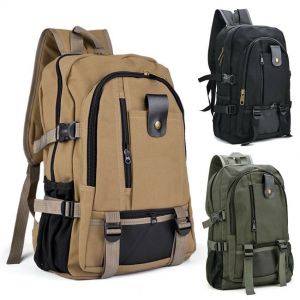 Electric way תיקים  Men Canvas Backpack Rucksack Travel Sport 